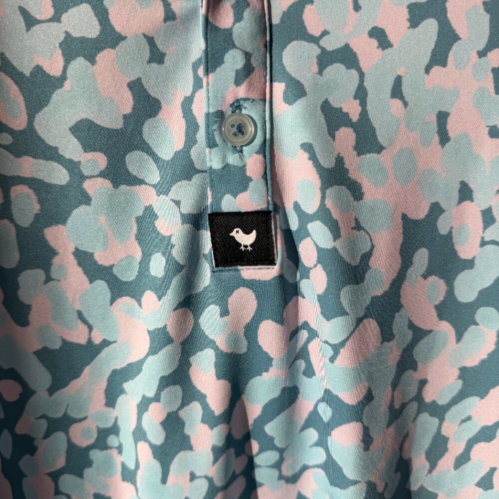 Bad Birdie Air Drop Polo Golf Size Medium Blue - Picture 3 of 5